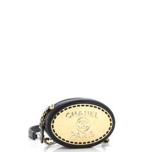 Chanel Logo Plate Oval Clutch With #206570C30B